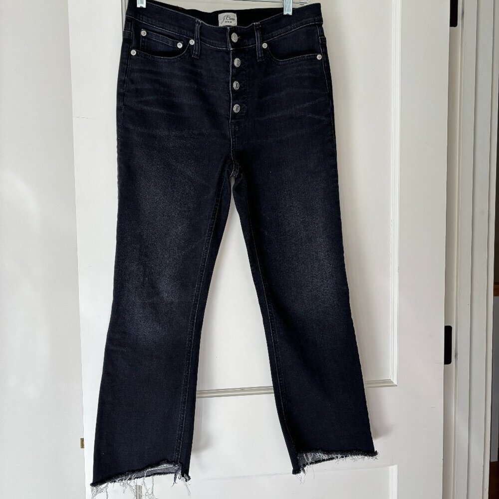 J Crew Billie 9" Demi Boot Crop in Faded Black Size 29